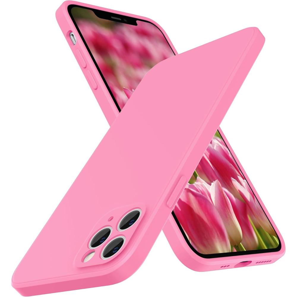 imageSURPHY Design for iPhone 11 Pro Case with Camera Protection Straight Edges Liquid Silicone Phone Case for iPhone 11 Pro 58 inches SeafoamPink