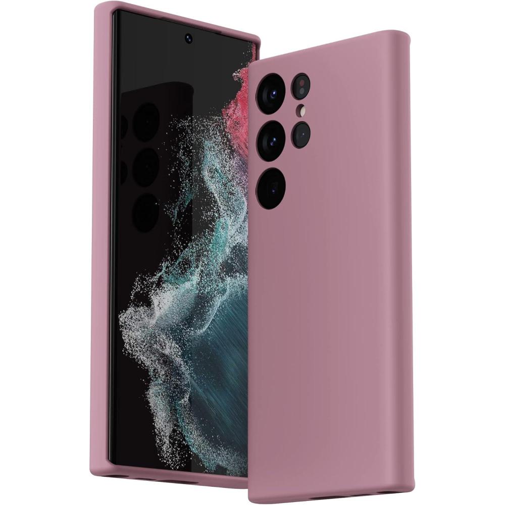 imageSURPHY Designed for Galaxy S23 Ultra Case 68 inches 2023 Released with Camera Protection  Soft Microfiber Lining Liquid Silicone Phone Case for S23 Ultra BlackLilac Purple