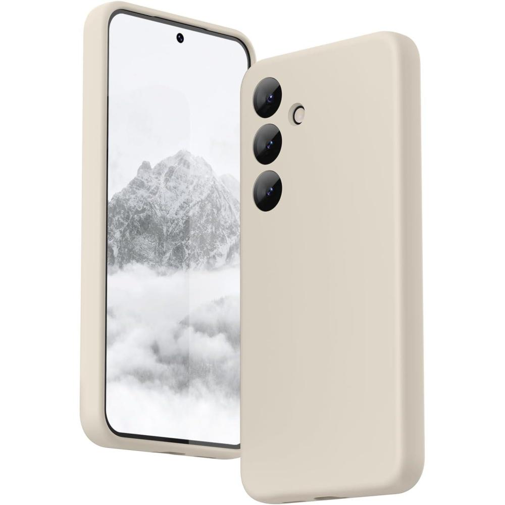 imageSURPHY Designed for Galaxy S24 Plus Case 67 inch 2024 Camera Protection  Soft Microfiber Lining Liquid Silicone Galaxy S24 Phone Case Lilac PurpleStone