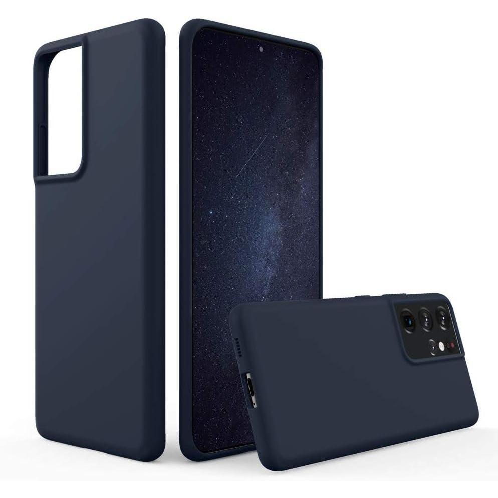 imageSURPHY Designed for Samsung Galaxy S21 Ultra Case 68 inch Liquid Silicone Case with Microfiber Lining for Samsung Galaxy S21 Ultra 5G 2021 Midnight Blue