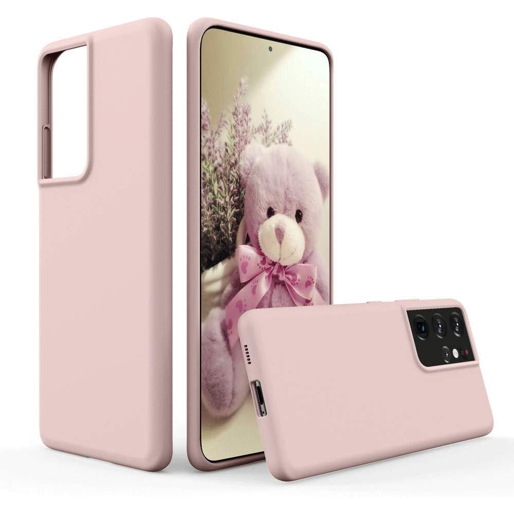 imageSURPHY Designed for Samsung Galaxy S21 Ultra Case 68 inch Liquid Silicone Case with Microfiber Lining for Samsung Galaxy S21 Ultra 5G 2021 Pink