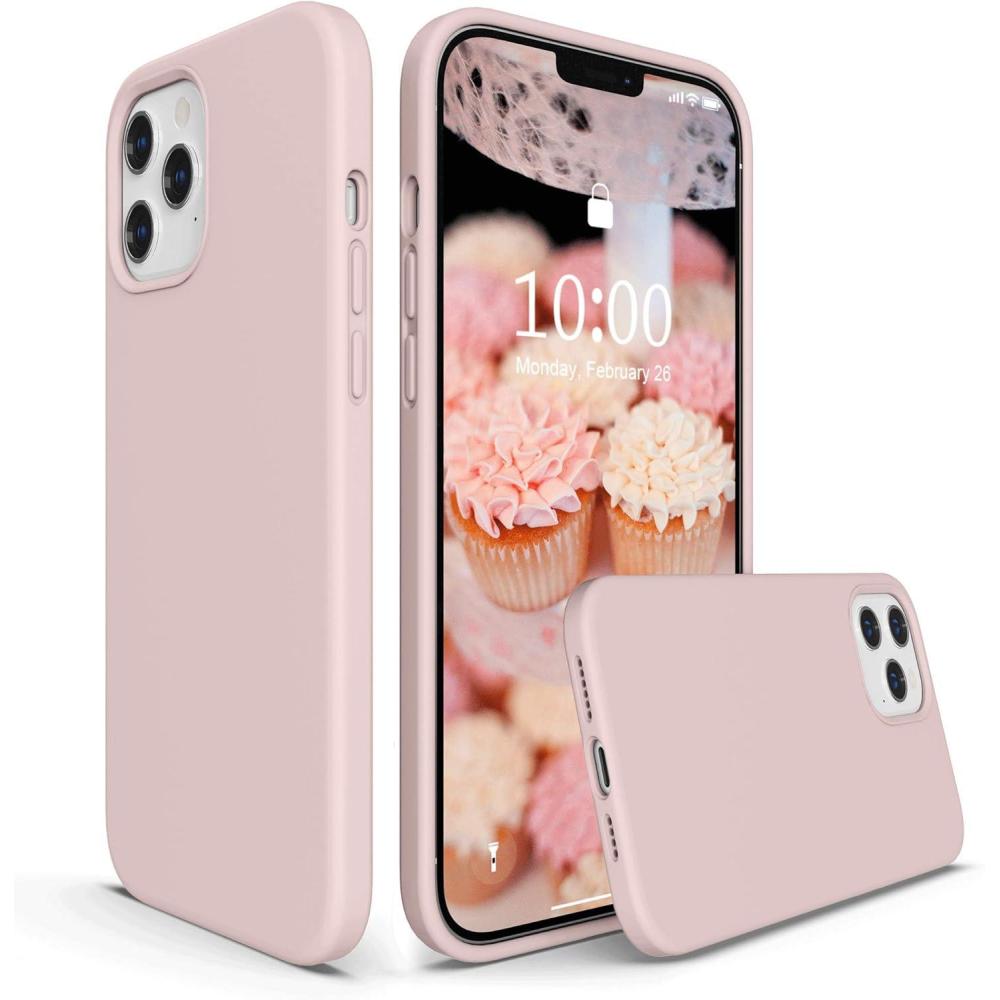 imageSURPHY Designed for iPhone 12 Pro Max Case 67 inches Liquid Silicone Phone Case with Microfiber Lining for iPhone 12 Pro Max 2020 Mint GreenPink