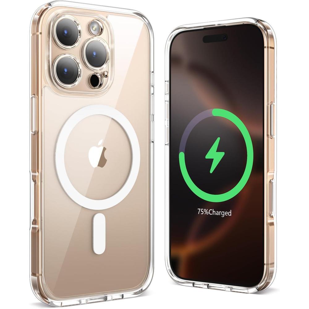 imageSURPHY Designed for iPhone 16 Pro Max Case Compatible with MagSafe 69 inch 2024 Liquid Silicone Phone Case Camera Protective Soft Microfiber Lining RedClear