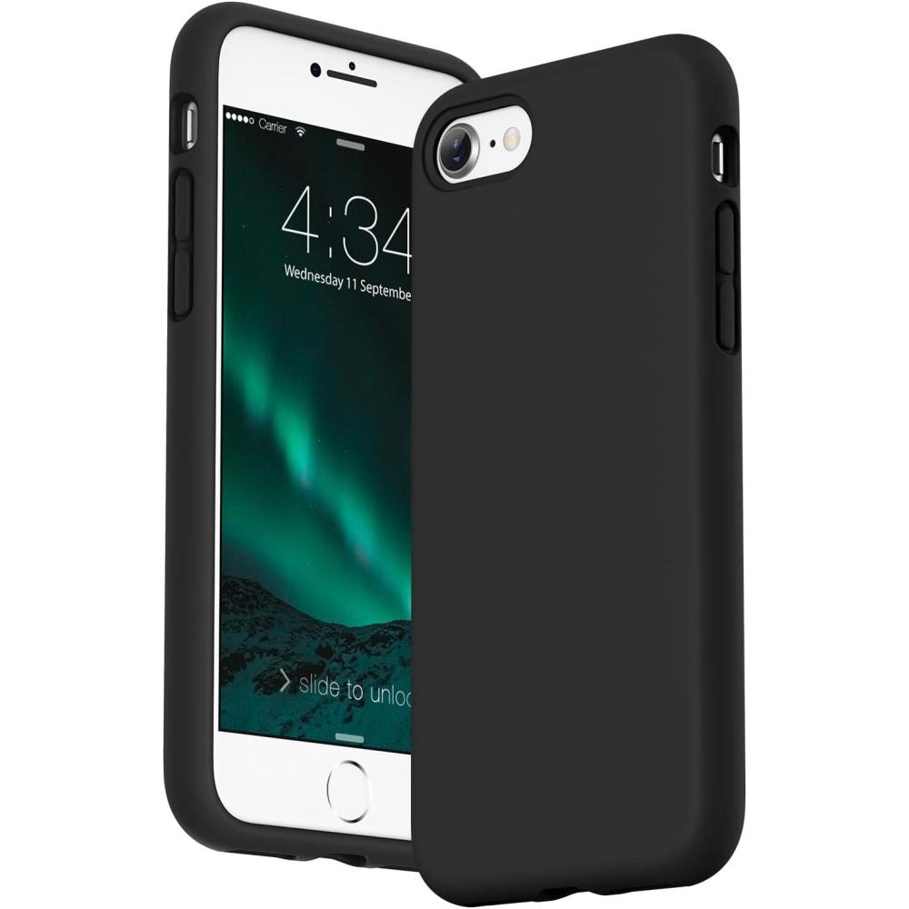 imageSURPHY Designed for iPhone SE Case iPhone 8 Case iPhone 7 Case Liquid Silicone Phone Case for iPhone se 3rd 2nd SE 2022 SE 2020 Blue HorizonBlack