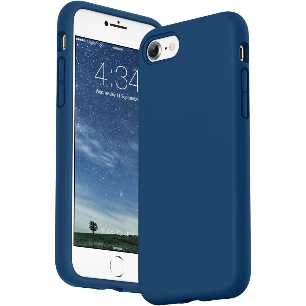 imageSURPHY Designed for iPhone SE Case iPhone 8 Case iPhone 7 Case Liquid Silicone Phone Case for iPhone se 3rd 2nd SE 2022 SE 2020 Blue HorizonBlue Horizon