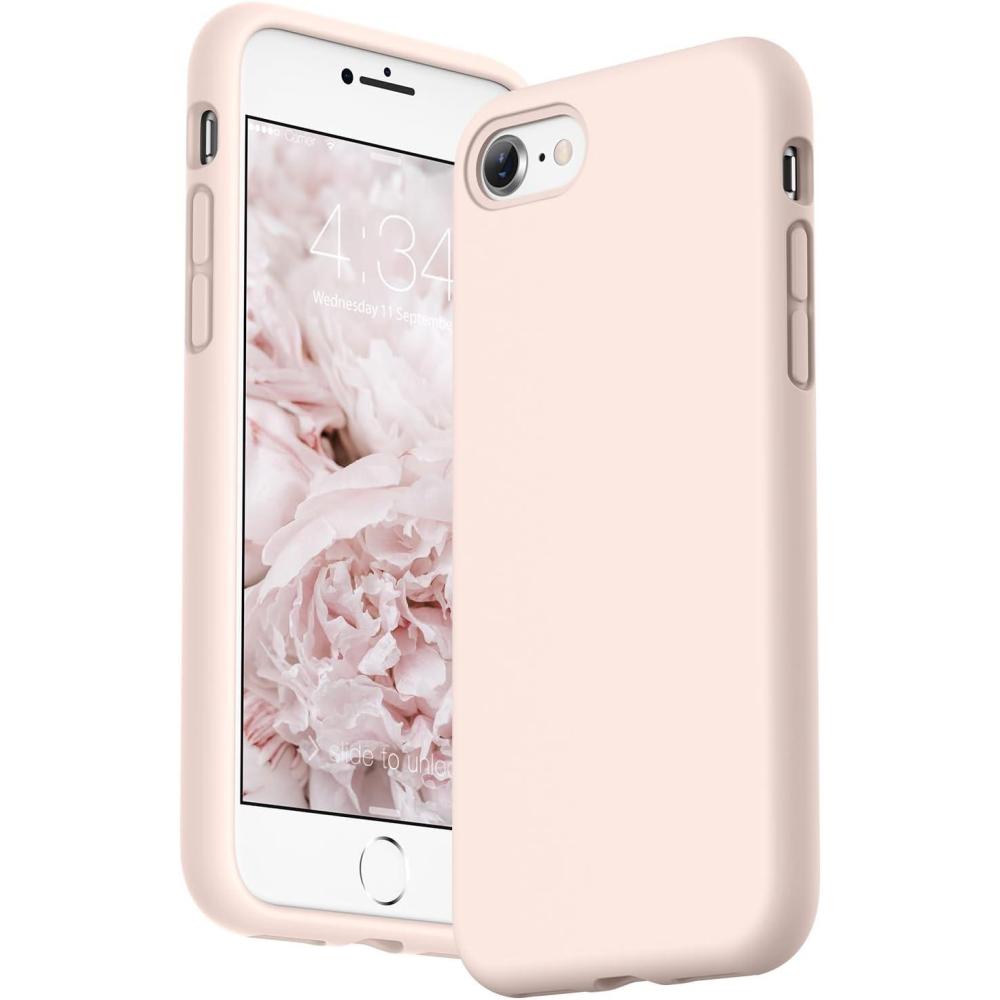 imageSURPHY Designed for iPhone SE Case iPhone 8 Case iPhone 7 Case Liquid Silicone Phone Case for iPhone se 3rd 2nd SE 2022 SE 2020 Blue HorizonLight Pink