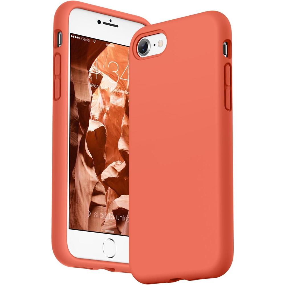 imageSURPHY Designed for iPhone SE Case iPhone 8 Case iPhone 7 Case Liquid Silicone Phone Case for iPhone se 3rd 2nd SE 2022 SE 2020 Blue HorizonNectarine