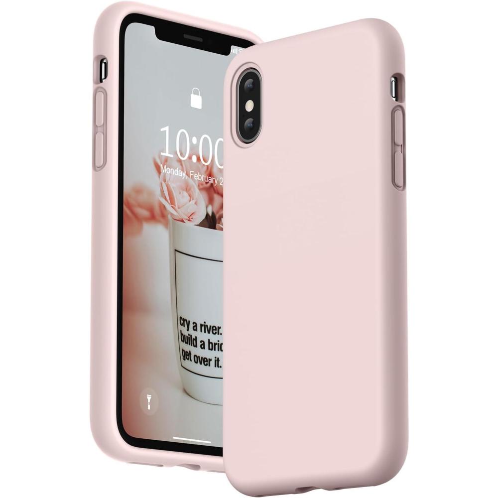 imageSURPHY Designed for iPhone Xs Case and for iPhone X Case with Microfiber Lining Thickened Liquid Silicone Phone Case for iPhone X XS 58 inches Baby PinkBaby Pink