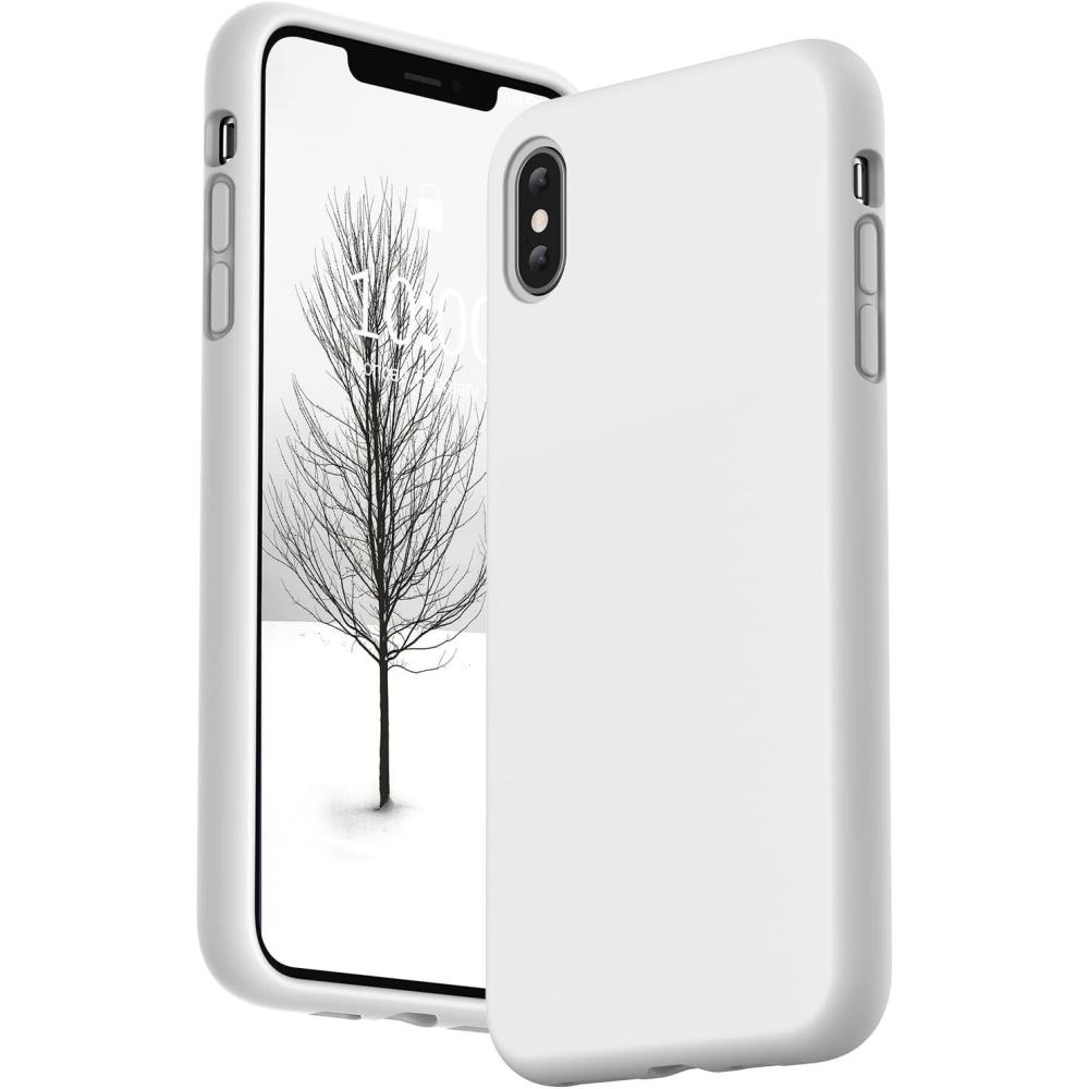 imageSURPHY Designed for iPhone Xs Max Case Thickened Liquid Silicone Phone Case for iPhone Xs Max 65 inches BeigeBeige Full Body