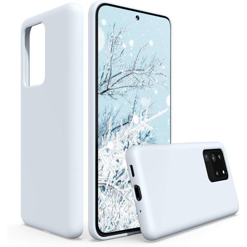 imageSURPHY Silicone Case Compatible with Galaxy S20 Ultra Case 69 inches Slim Liquid Silicone Full Body Phone Case with Microfiber Lining for Galaxy S20 Ultra 69quot Sky Blue