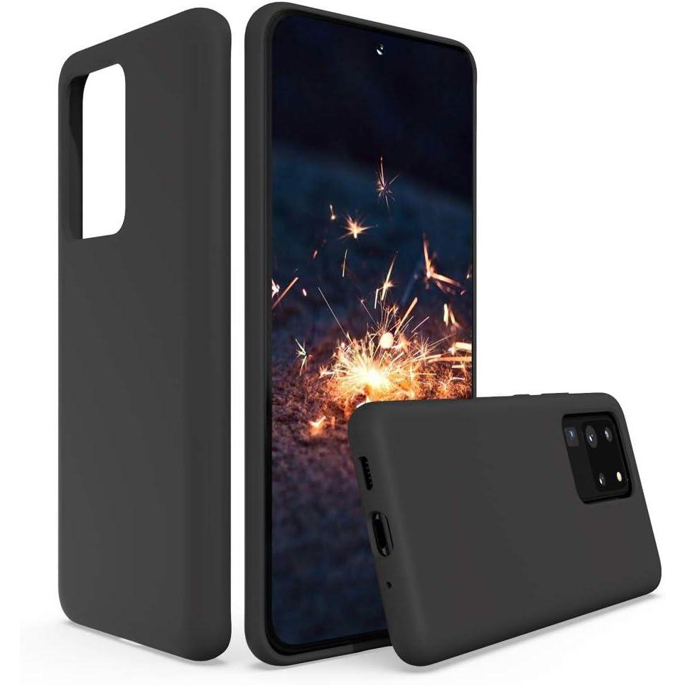 imageSURPHY Silicone Case Compatible with Galaxy S20 Ultra Case 69 inches Slim Liquid Silicone Full Body Phone Case with Microfiber Lining for Galaxy S20 Ultra 69quot Black