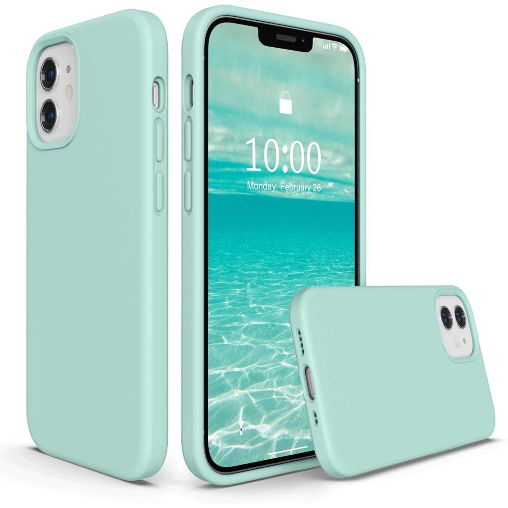 imageSURPHY Silicone Case Compatible with iPhone 12 Mini Case 54 inches Liquid Silicone Phone Case with Microfiber Lining Designed for iPhone 12 Mini 2020 BlueMint Green