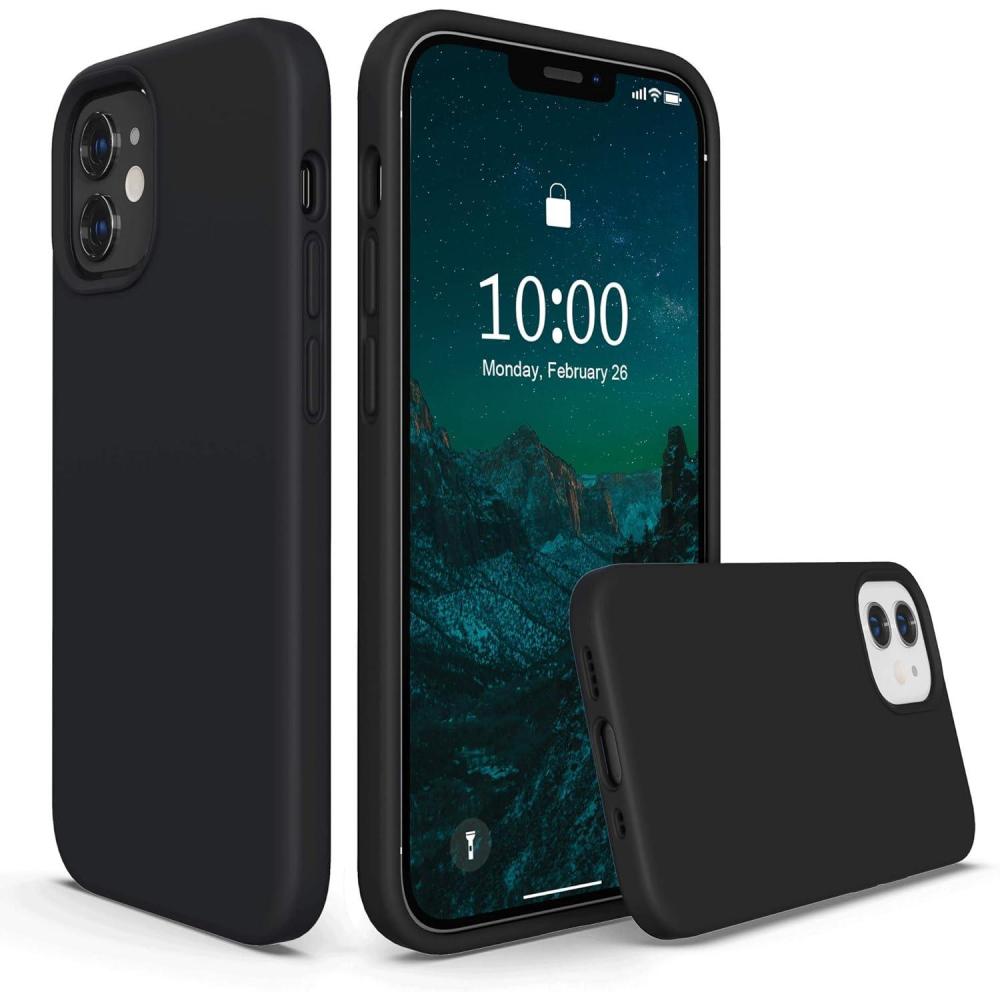 imageSURPHY Silicone Case Compatible with iPhone 12 Mini Case 54 inches Liquid Silicone Phone Case with Microfiber Lining Designed for iPhone 12 Mini 2020 BlueBlack