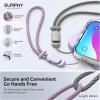 SURPHY 2 Pack Phone Lanyard for Cellphone Case, Phone Wrist Strap for Case, Cellphone Strap with 2-Color Braided, Charm Wrist Lanyard for Women and Men, Black & Gray(Lilac & Gray)