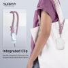 SURPHY 3 Pack Phone Wrist Strap with CellPhone Tether Tab, Cellphone Lanyard, Phone Strap with 2-Color Braided, Wrist Lanyard(A- Pink & Lilac & Lilac Purple)