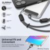SURPHY 3 Pack Phone Wrist Strap with CellPhone Tether Tab, Cellphone Lanyard, Phone Strap with 2-Color Braided, Wrist Lanyard(Black & Black & Black)