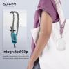 SURPHY 3 Pack Phone Wrist Strap with CellPhone Tether Tab, Cellphone Lanyard, Phone Strap with 2-Color Braided, Wrist Lanyard(Black & Lilac & Lilac Purple)