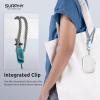 SURPHY 3 Pack Phone Wrist Strap with CellPhone Tether Tab, Cellphone Lanyard, Phone Strap with 2-Color Braided, Wrist Lanyard(Gray & Black & Cloud Blue)