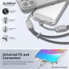 SURPHY 3 Pack Phone Wrist Strap with CellPhone Tether Tab, Cellphone Lanyard, Phone Strap with 2-Color Braided, Wrist Lanyard(Gray & Gray & Gray)