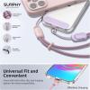 SURPHY 3 Pack Phone Wrist Strap with CellPhone Tether Tab, Cellphone Lanyard, Phone Strap with 2-Color Braided, Wrist Lanyard(Lilac & Pink & Rose Pink)