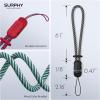 SURPHY 3 Pack Phone Wrist Strap with CellPhone Tether Tab, Cellphone Lanyard, Phone Strap with 2-Color Braided, Wrist Lanyard(Red & Black & Green)