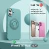 SURPHY 360° Magnetic Stand for iPhone 16 Plus Case with Finger Ring, Compatible with MagSafe, with Screen Protector, Ring Stand and Finger Phone Case for 16 Plus 6.7 inch 2024, Frosted Black(Green)