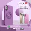 SURPHY 360° Magnetic Stand for iPhone 16 Plus Case with Finger Ring, Compatible with MagSafe, with Screen Protector, Ring Stand and Finger Phone Case for 16 Plus 6.7 inch 2024, Frosted Black(Orchid Purple)