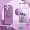 SURPHY 360° Magnetic Stand for iPhone 16 Pro Case with Finger Ring, Compatible with MagSafe, Ring Stand and Finger Ring Phone Case for 16 Pro 6.3 inch 2024, Clear(Orchid Purple)