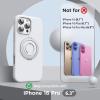SURPHY 360° Magnetic Stand for iPhone 16 Pro Case with Finger Ring, Compatible with MagSafe, Ring Stand and Finger Ring Phone Case for 16 Pro 6.3 inch 2024, Clear(White Titanium)