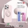 SURPHY 360° Magnetic Stand for iPhone 16 Pro Max Case with Finger Ring, Compatible with MagSafe, Ring Stand and Finger Ring Phone Case for 16 Pro Max 6.9 inch 2024, Light Pink(Light Pink)