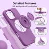 SURPHY 360° Magnetic Stand for iPhone 16 Pro Max Case with Finger Ring, Compatible with MagSafe, Ring Stand and Finger Ring Phone Case for 16 Pro Max 6.9 inch 2024, Light Pink(Orchid Purple)