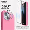 SURPHY (4 in 1 Designed for iPhone 14 Case Compatible with MagSafe (6.1 inch, 2022), with 2 Pack Screen Protector + Camera Cover, Liquid Silicone Phone Case (Cactus Green)(Pink)