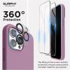 SURPHY (4 in 1 Designed for iPhone 14 Pro Case Compatible with MagSafe (6.1 inch, 2022), with 2 Pack Screen Protector + Camera Cover, Liquid Silicone Phone Case (Cactus Green)(Lilac Purple)