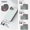 SURPHY (4 in 1 Designed for iPhone 14 Pro Case Compatible with MagSafe (6.1 inch, 2022), with 2 Pack Screen Protector + Camera Cover, Liquid Silicone Phone Case (Cactus Green)(Soft Mint)
