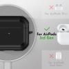 SURPHY Armor Case Designed for AirPods 3 Case (2021), Rugged Protective Case with Keychain for Airpods 3rd Generation (Front LED Visible), Black