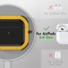 SURPHY Armour Airpods 3 (2021) Case, Solid Fully Wrapped Design Case with Carabiner for Airpod 3rd Generation [Visible LED Indicator] (Yellow)