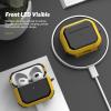 SURPHY Armour Airpods 3 (2021) Case, Solid Fully Wrapped Design Case with Carabiner for Airpod 3rd Generation [Visible LED Indicator] (Yellow)