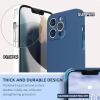 SURPHY Case for iPhone 13 Pro Case with Screen Protector, 13 Pro Liquid Silicone Phone Cases (Camera Protection & Soft Microfiber Lining), Black(Blue Jay)