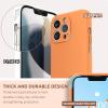 SURPHY Case for iPhone 13 Pro Case with Screen Protector, 13 Pro Liquid Silicone Phone Cases (Camera Protection & Soft Microfiber Lining), Black(Marigold Orange)