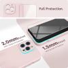 SURPHY Case for iPhone 13 Pro Case with Screen Protector, 13 Pro Liquid Silicone Phone Cases (Camera Protection & Soft Microfiber Lining), Pink Sand(Pink Sand)