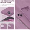SURPHY Case for iPhone 14 Plus Case with Screen Protector and Camera Protection, Liquid Silicone Phone Case with Soft Microfiber Lining, Pink Sand(Lilac Purple)