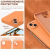 SURPHY Case for iPhone 14 Plus Case with Screen Protector and Camera Protection, Liquid Silicone Phone Case with Soft Microfiber Lining, Pink Sand(Marigold Orange)