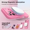 SURPHY Case for iPhone 17 Pro Case Compatible with MagSafe (6.3 inch 2025), Liquid Silicone 17 Pro Phone Cases Whit Soft Microfiber Lining, Lilac Purple(Pink)