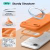SURPHY Case for iPhone Air Case Compatible with MagSafe (6.5 inch 2025), Liquid Silicone 17 Air Phone Cases Whit Soft Microfiber Lining, Lilac Purple(Orange)