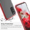 SURPHY Clear Case Compatible with Galaxy S20 Case 6.2″, Slim Flexible TPU Transparent Shockproof Protective Phone Case Cover Compatible with Galaxy S20 6.2″ (Red)
