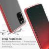 SURPHY Clear Case Compatible with Galaxy S20 Plus Case 6.9″, Slim Flexible TPU Transparent Shockproof Protective Phone Case Cover Compatible with Galaxy S20 Plus 6.7″ (Red)