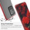 SURPHY Clear Case Compatible with Galaxy S20 Ultra Case 6.9″, Slim Flexible TPU Transparent Shockproof Protective Phone Case Cover Compatible with Galaxy S20 Ultra 6.9″ (Red)