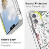 SURPHY Clear Case Compatible with iPhone 12 Mini 5.4 inches, Flower Pattern Printing Design (Hard PC & Soft TPU Bumper) Phone Case for 12 Mini (2020) (Wildflower)