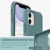 SURPHY Compatible with iPhone 11 Case 6.1 inch, Thickening Design Liquid Silicone Phone Case (with Microfiber Lining) for iPhone 11 2019, Blue(Cactus Green)