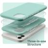 SURPHY Compatible with iPhone 11 Case 6.1 inch, Thickening Design Liquid Silicone Phone Case (with Microfiber Lining) for iPhone 11 2019, Blue(Mint Green)